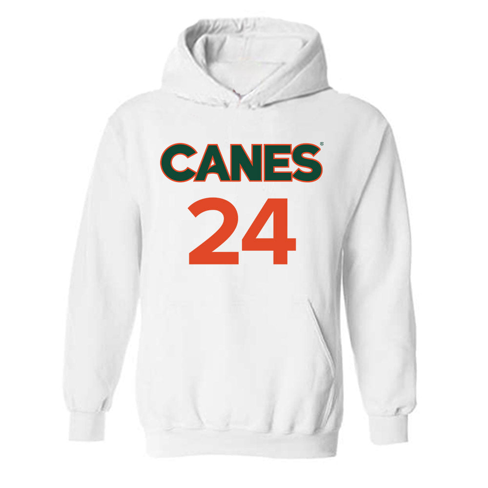 Miami - NCAA Men's Basketball : Nijel Pack - Replica Shersey Hooded Sweatshirt-0