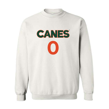 Miami - NCAA Men's Basketball : Matthew Cleveland - Replica Shersey Crewneck Sweatshirt-0