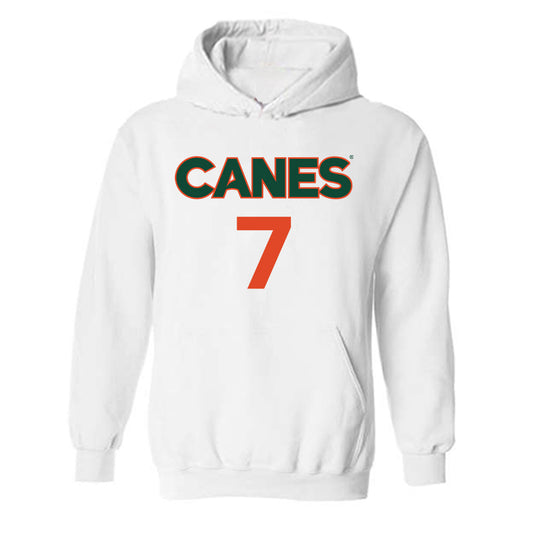 Miami - NCAA Men's Basketball : Shelton Henderson - Replica Shersey Hooded Sweatshirt-0