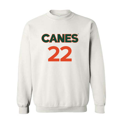 Miami - NCAA Women's Basketball : Simone Pelish - Replica Shersey Crewneck Sweatshirt-0