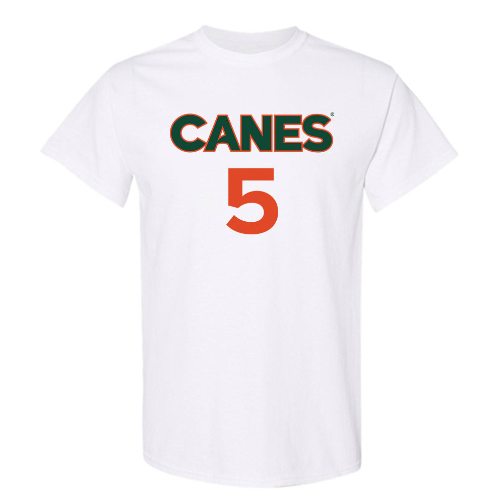 Miami - NCAA Women's Basketball : Ahnay Adams - Replica Shersey T-Shirt-0