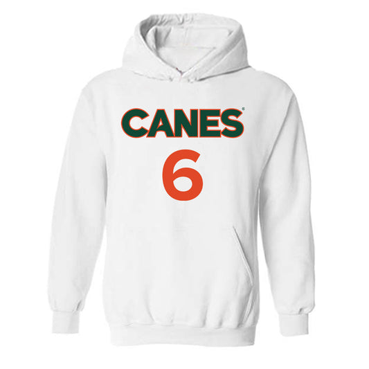 Miami - NCAA Men's Basketball : Treyvon Maddox - Replica Shersey Hooded Sweatshirt-0
