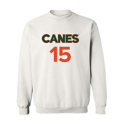 Miami - NCAA Women's Basketball : Vittoria Blasigh - Replica Shersey Crewneck Sweatshirt-0