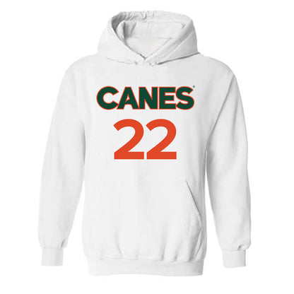 Miami - NCAA Women's Basketball : Simone Pelish - Replica Shersey Hooded Sweatshirt-0