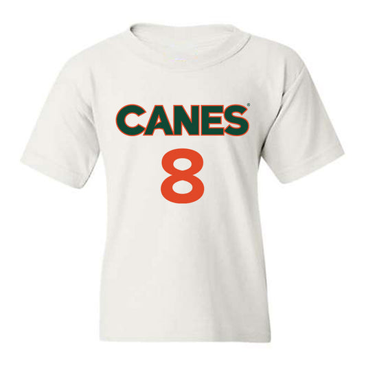 Miami - NCAA Men's Basketball : Ernest Udeh Jr. - Replica Shersey Youth T-Shirt-0