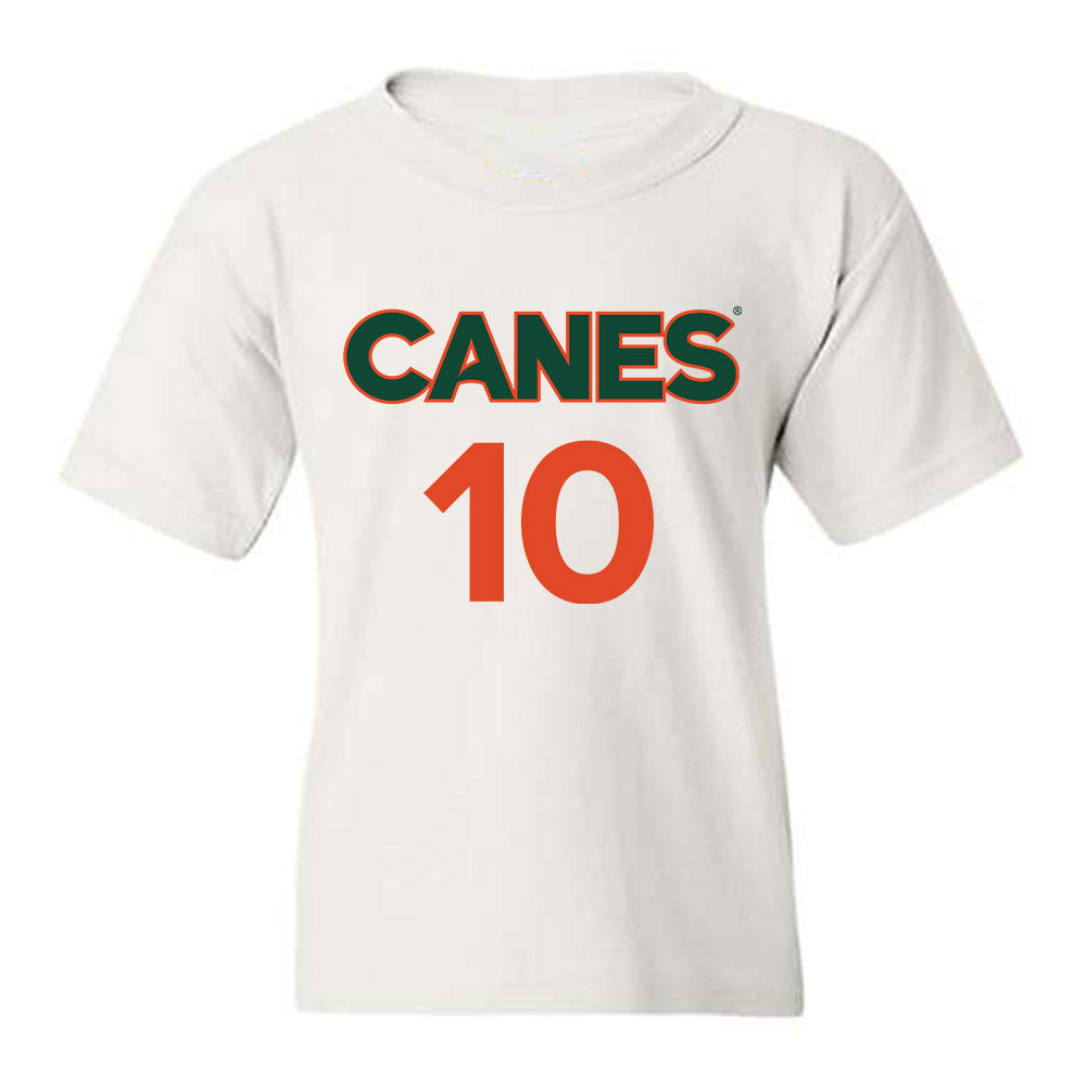 Miami - NCAA Men's Basketball : Paul Djobet - Replica Shersey Youth T-Shirt-0