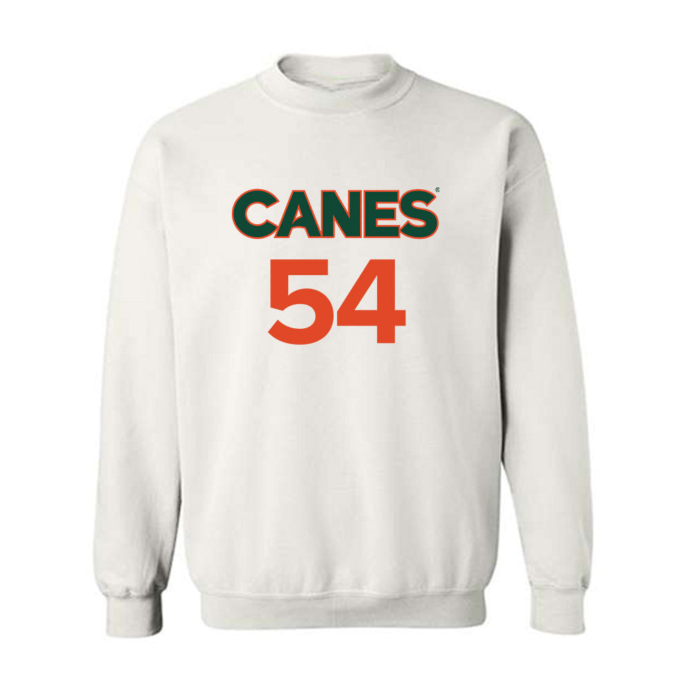 Miami - NCAA Women's Basketball : Sophia Zulich - Replica Shersey Crewneck Sweatshirt-0