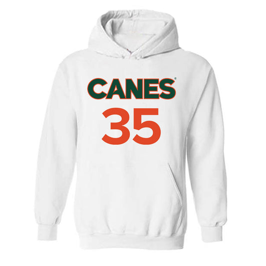 Miami - NCAA Men's Basketball : Dante Allen - Replica Shersey Hooded Sweatshirt-0