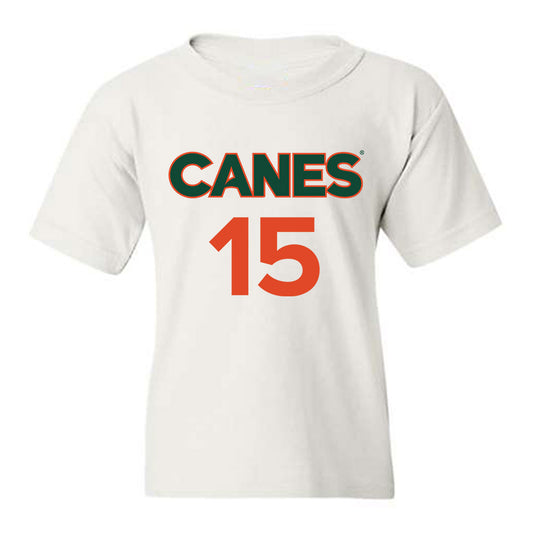 Miami - NCAA Men's Basketball : Kiree Huie - Replica Shersey Youth T-Shirt-0