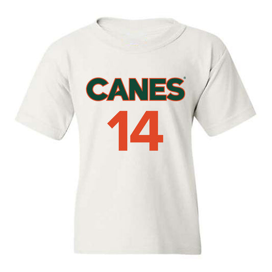 Miami - NCAA Men's Basketball : Noam Dovrat - Replica Shersey Youth T-Shirt-0