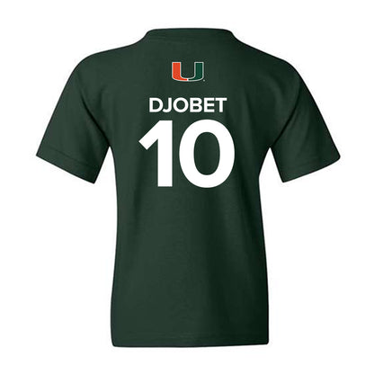 Miami - NCAA Men's Basketball : Paul Djobet - Replica Shersey Youth T-Shirt-1