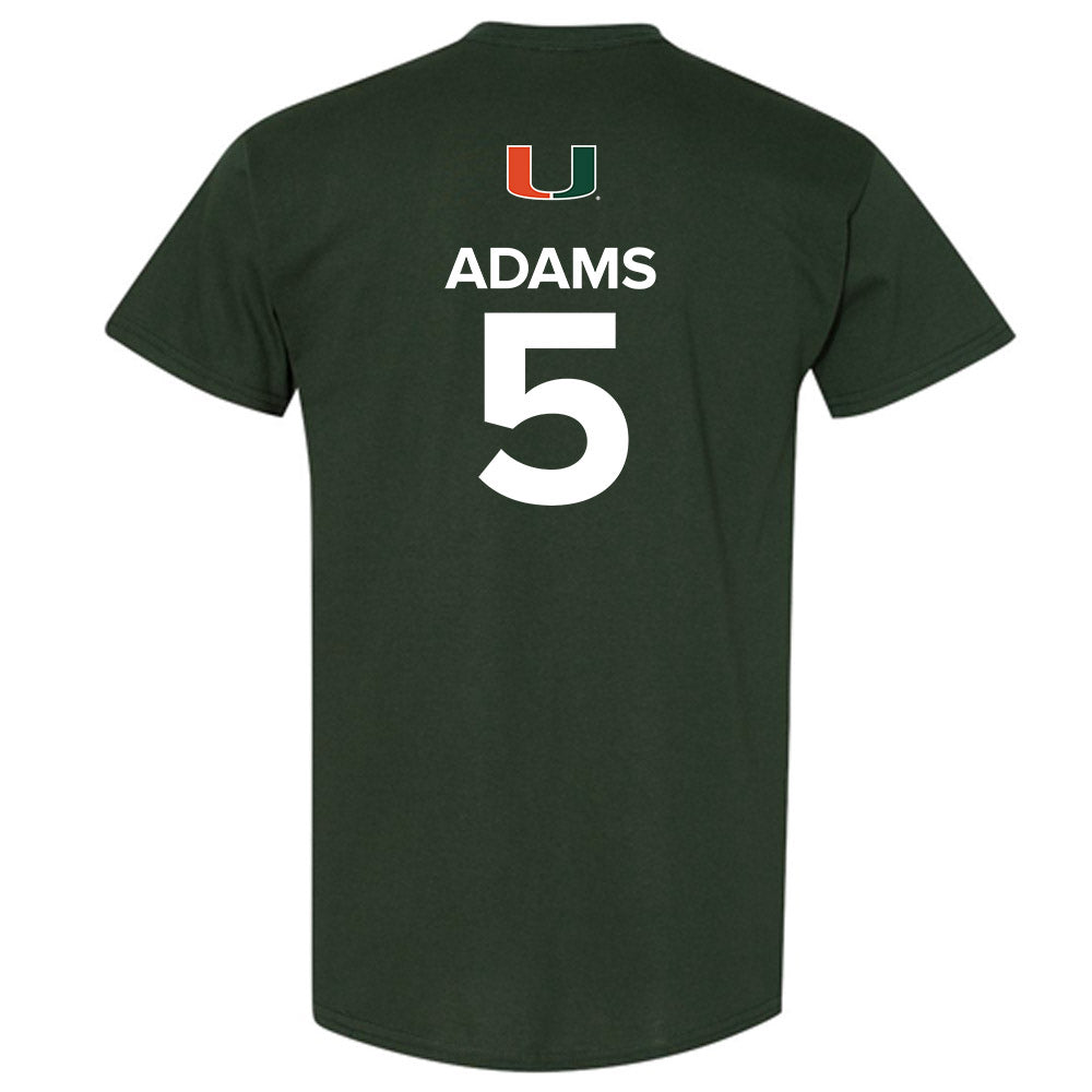 Miami - NCAA Women's Basketball : Ahnay Adams - Replica Shersey T-Shirt-1