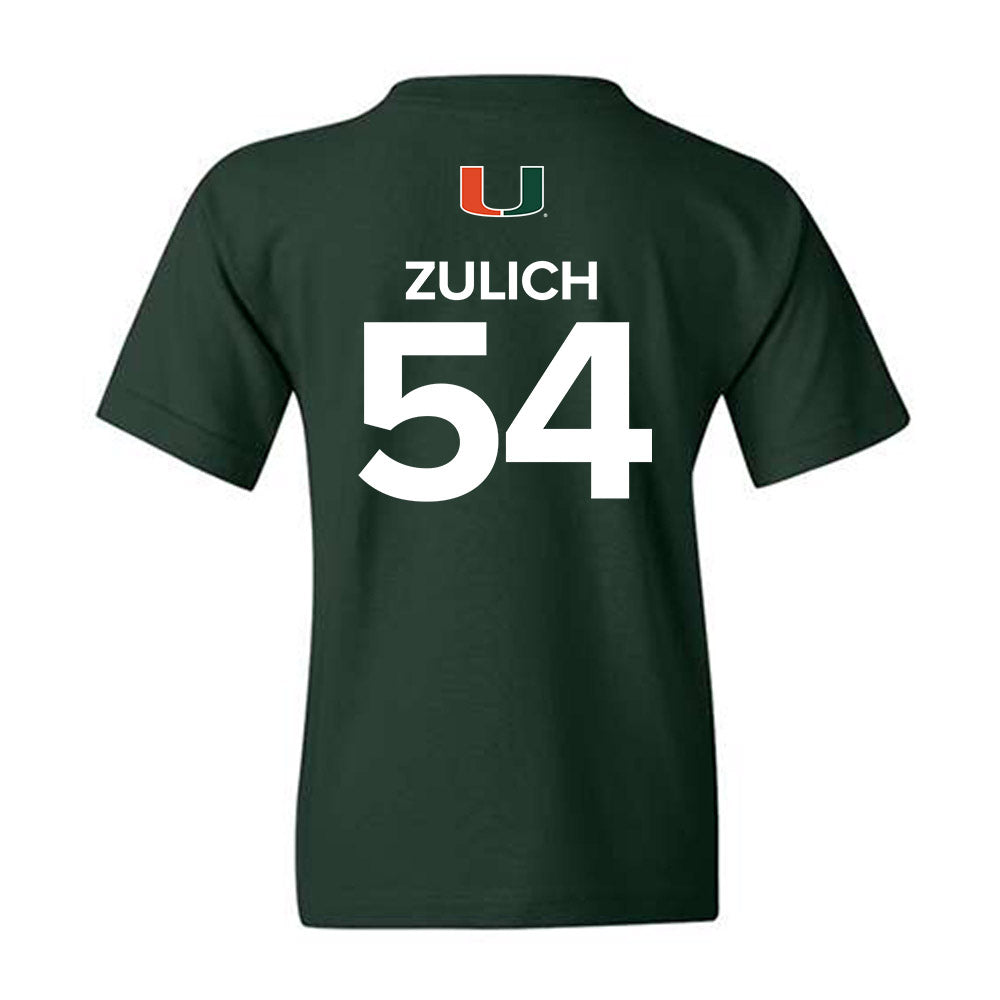 Miami - NCAA Women's Basketball : Sophia Zulich - Replica Shersey Youth T-Shirt-1