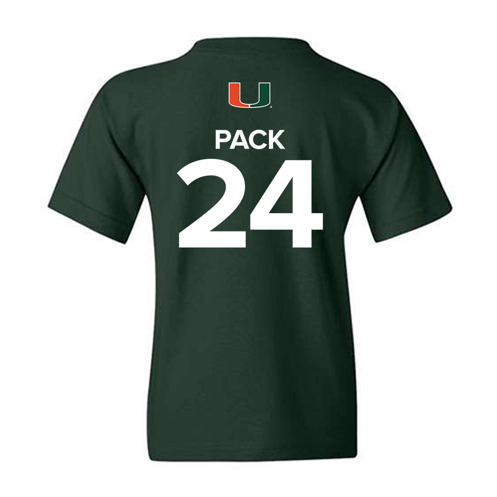 Miami - NCAA Men's Basketball : Nijel Pack - Replica Shersey Youth T-Shirt-1