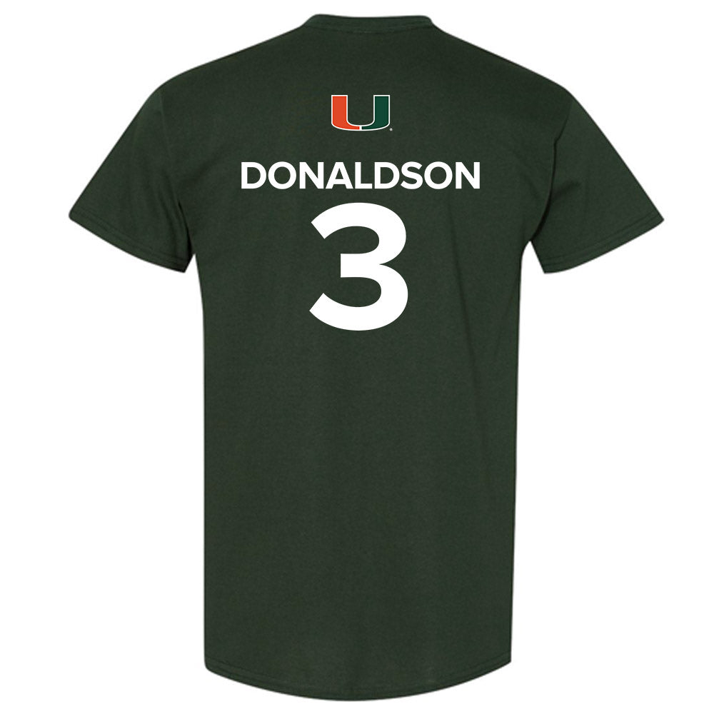 Miami - NCAA Men's Basketball : Tre Donaldson - Replica Shersey T-Shirt-1