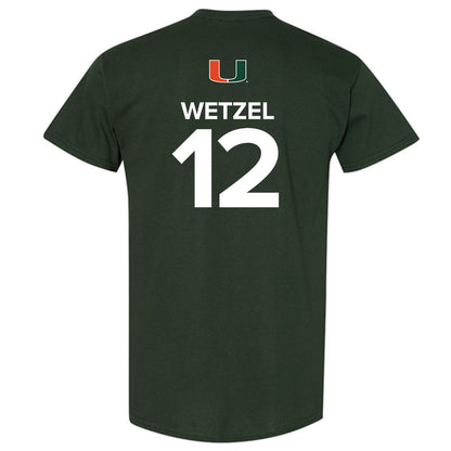Miami - NCAA Women's Basketball : Natalie Wetzel - Replica Shersey T-Shirt-1