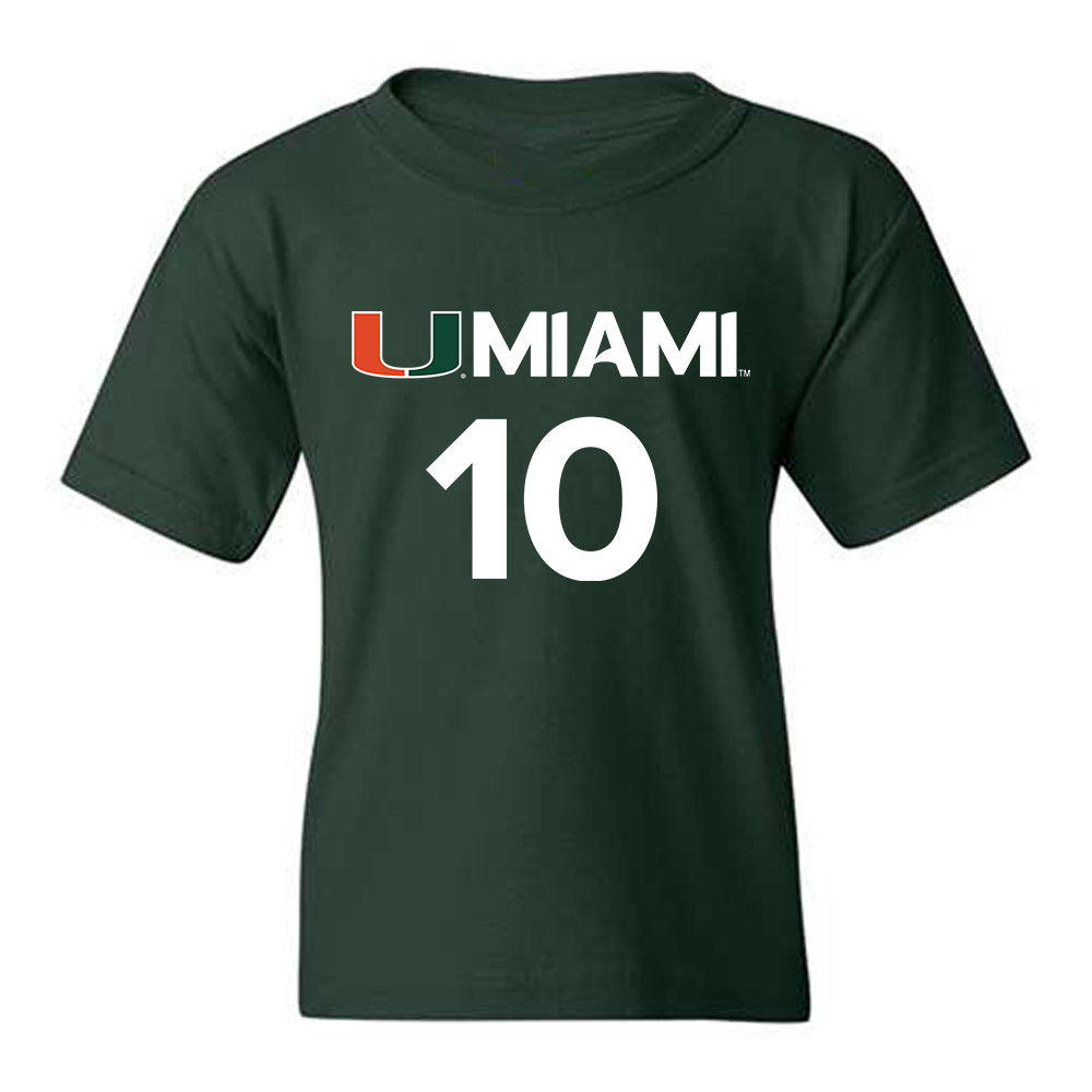 Miami - NCAA Men's Basketball : Paul Djobet - Replica Shersey Youth T-Shirt-0