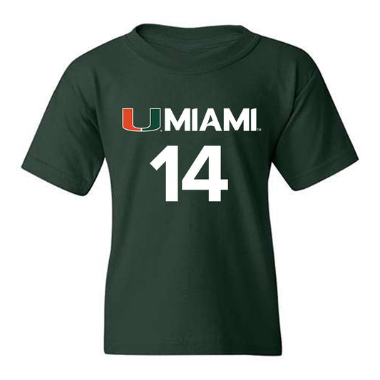 Miami - NCAA Men's Basketball : Noam Dovrat - Replica Shersey Youth T-Shirt-0