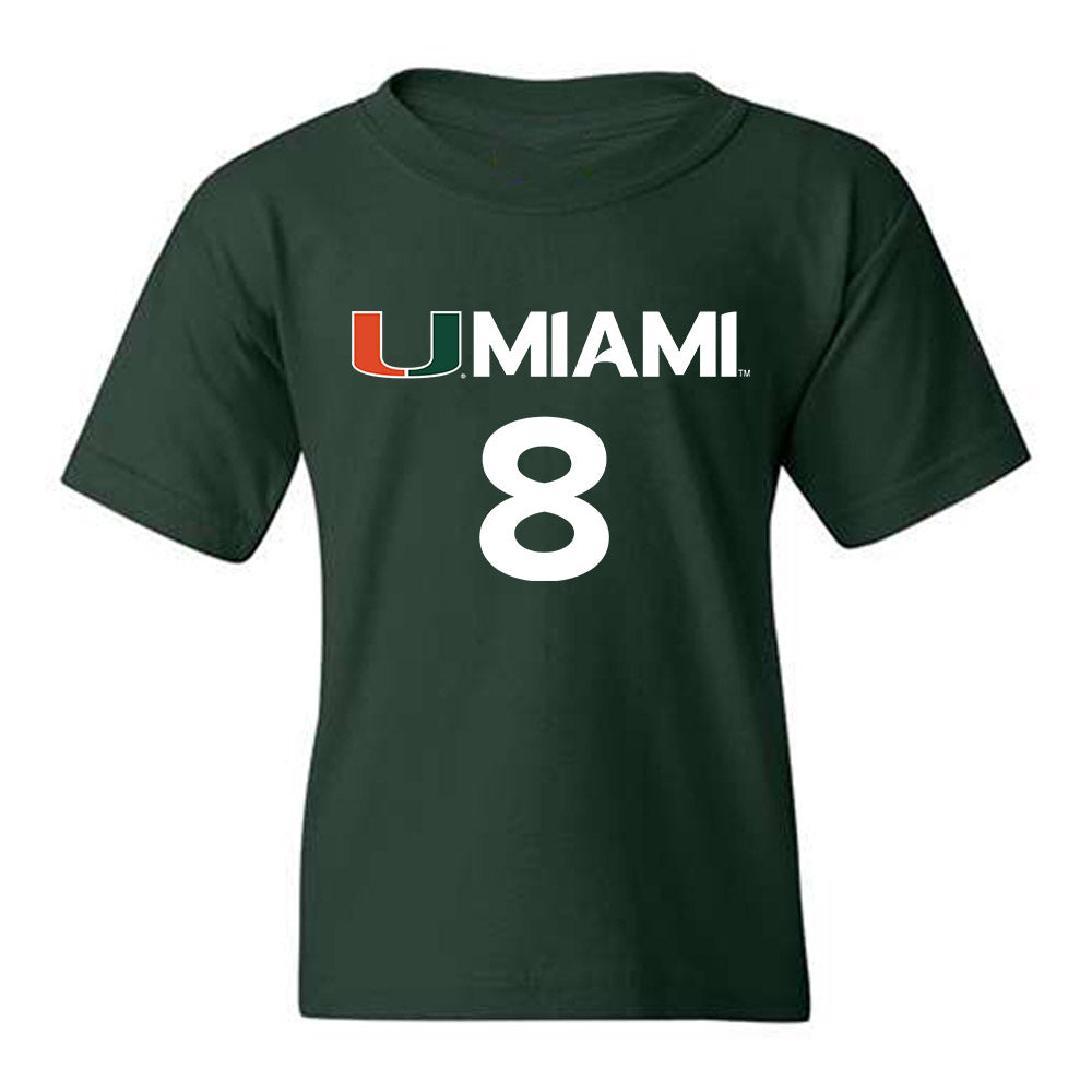 Miami - NCAA Men's Basketball : Xander Alarie - Replica Shersey Youth T-Shirt-0