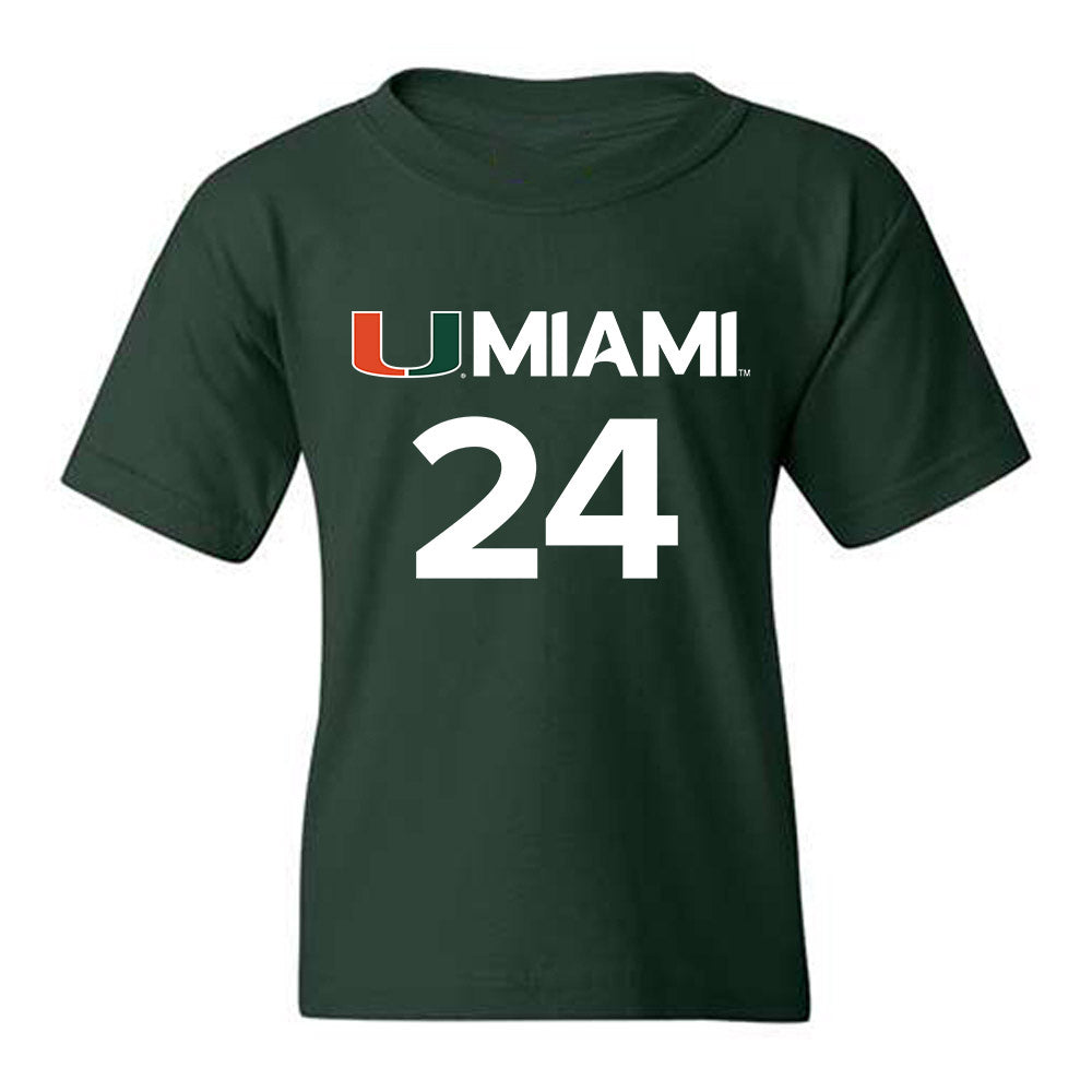 Miami - NCAA Men's Basketball : Nijel Pack - Replica Shersey Youth T-Shirt-0