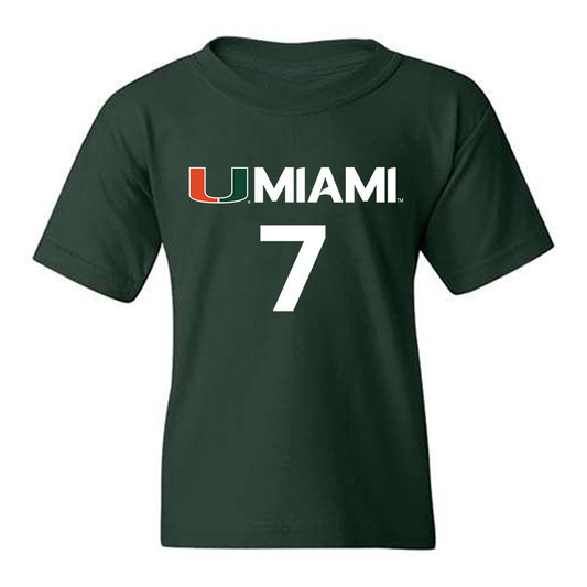 Miami - NCAA Men's Basketball : Shelton Henderson - Replica Shersey Youth T-Shirt-0