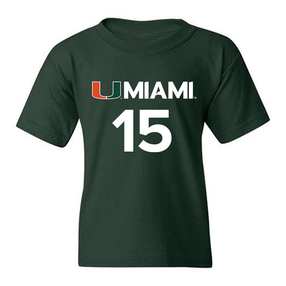 Miami - NCAA Men's Basketball : Kiree Huie - Replica Shersey Youth T-Shirt-0