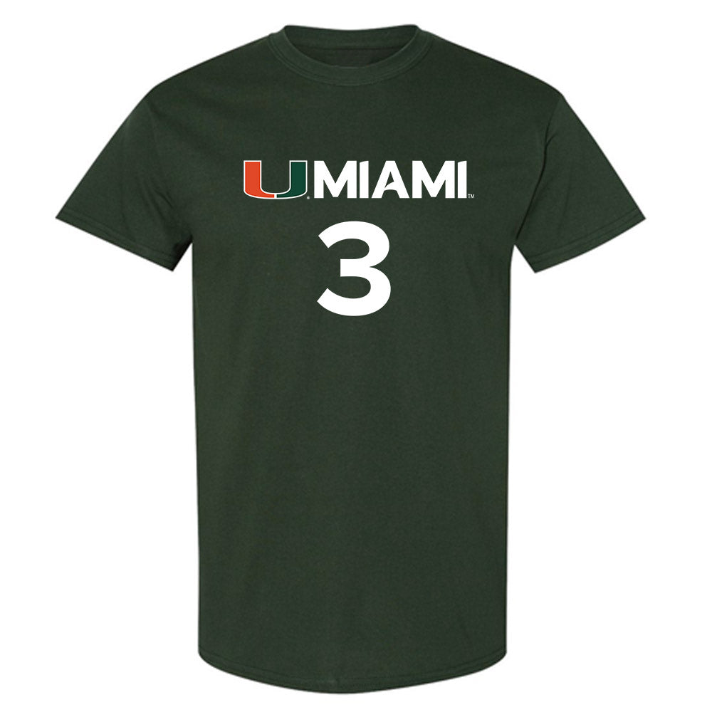 Miami - NCAA Men's Basketball : Tre Donaldson - Replica Shersey T-Shirt-0
