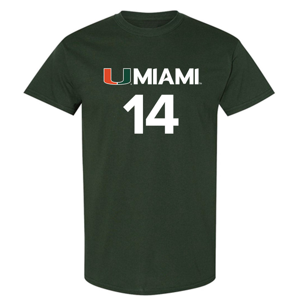 Miami - NCAA Women's Basketball : Gal Raviv - Replica Shersey T-Shirt-0