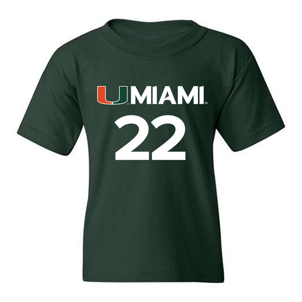 Miami - NCAA Women's Basketball : Simone Pelish - Replica Shersey Youth T-Shirt-0