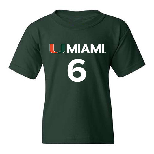 Miami - NCAA Men's Basketball : Treyvon Maddox - Replica Shersey Youth T-Shirt-0