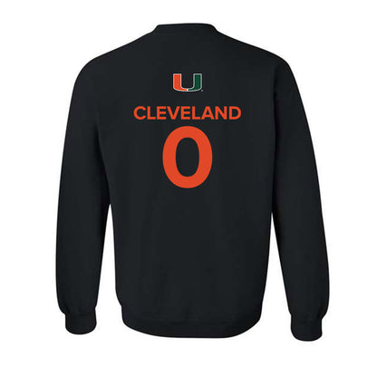 Miami - NCAA Men's Basketball : Matthew Cleveland - Replica Shersey Crewneck Sweatshirt-1