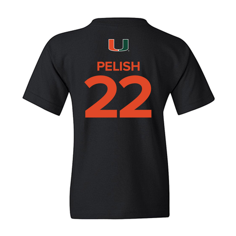 Miami - NCAA Women's Basketball : Simone Pelish - Replica Shersey Youth T-Shirt-1