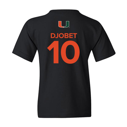 Miami - NCAA Men's Basketball : Paul Djobet - Replica Shersey Youth T-Shirt-1