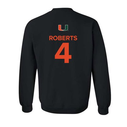 Miami - NCAA Women's Basketball : Jasmyne Roberts - Replica Shersey Crewneck Sweatshirt-1