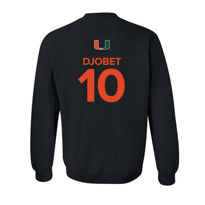 Miami - NCAA Men's Basketball : Paul Djobet - Replica Shersey Crewneck Sweatshirt-1