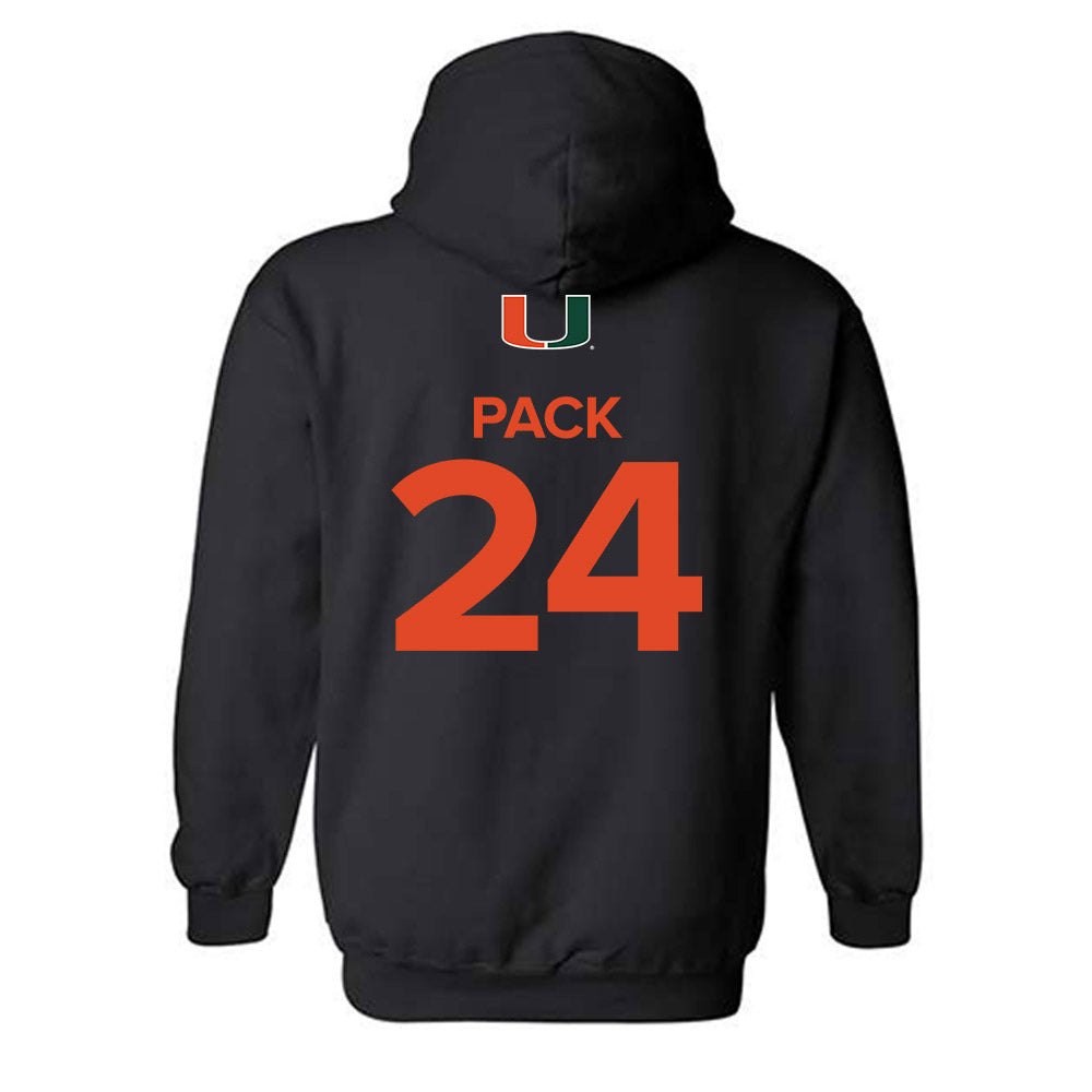 Miami - NCAA Men's Basketball : Nijel Pack - Replica Shersey Hooded Sweatshirt-1