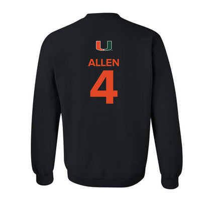 Miami - NCAA Men's Basketball : Marcus Allen - Replica Shersey Crewneck Sweatshirt-1