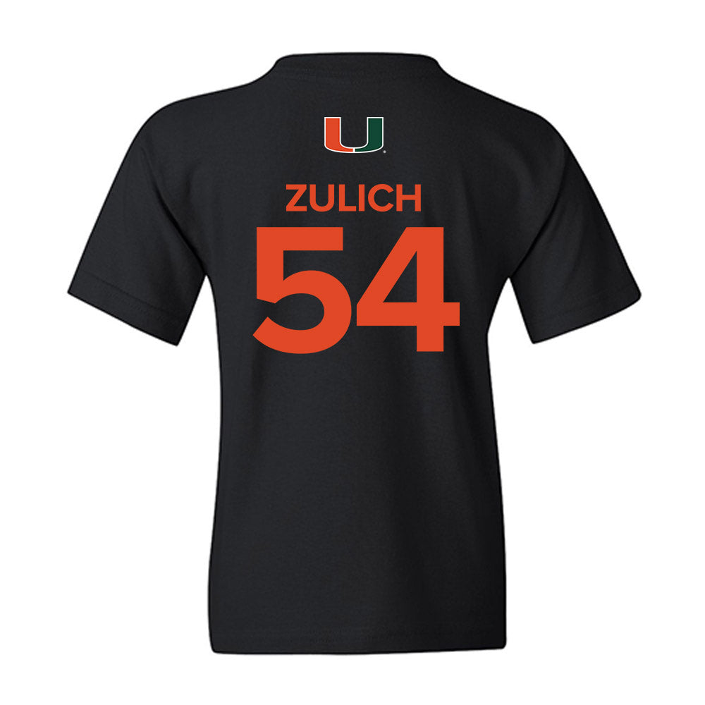 Miami - NCAA Women's Basketball : Sophia Zulich - Replica Shersey Youth T-Shirt-1