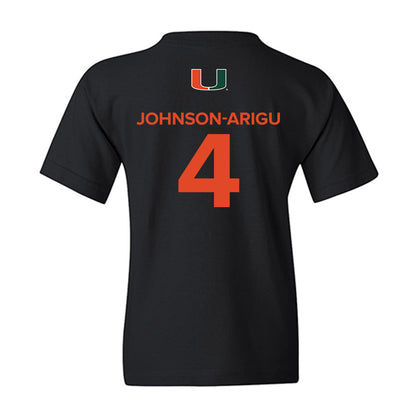 Miami - NCAA Men's Basketball : Isaiah Johnson-Arigu - Replica Shersey Youth T-Shirt-1