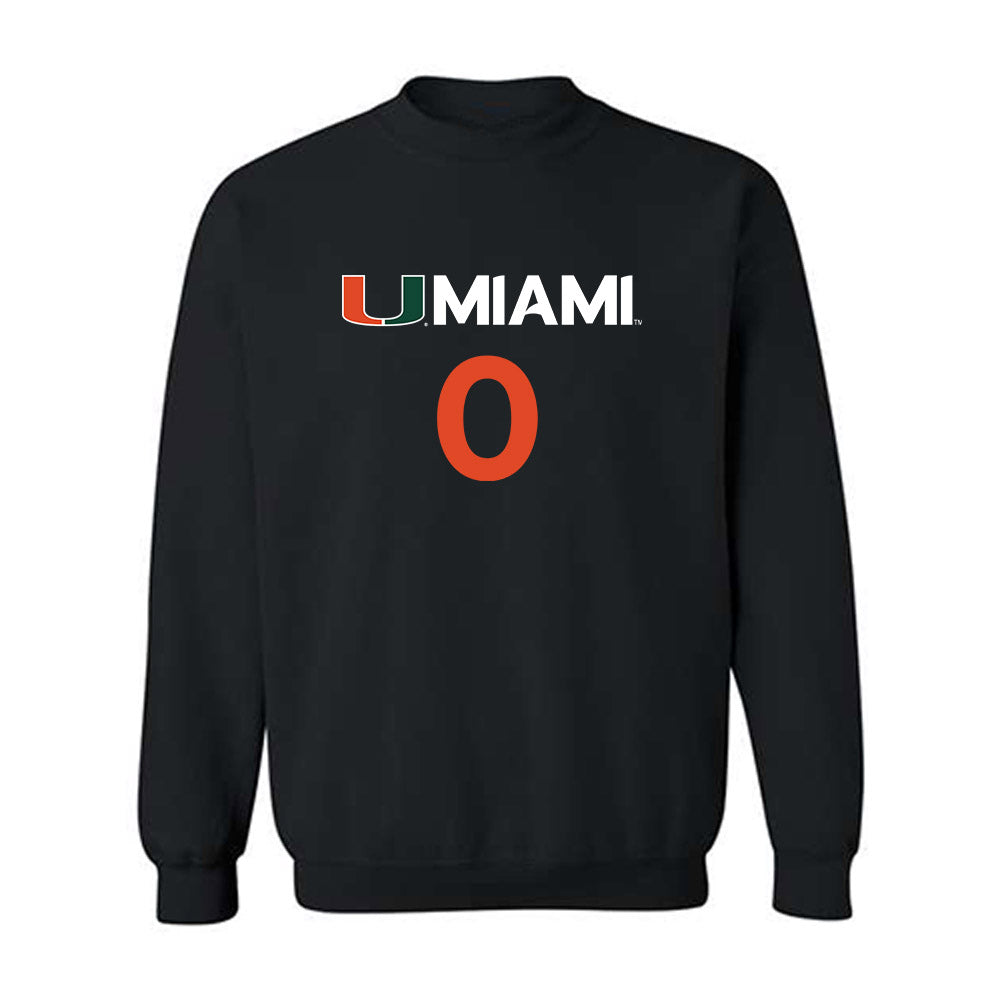 Miami - NCAA Men's Basketball : Matthew Cleveland - Replica Shersey Crewneck Sweatshirt-0