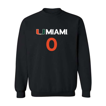 Miami - NCAA Men's Basketball : Matthew Cleveland - Replica Shersey Crewneck Sweatshirt-0