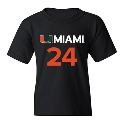 Miami - NCAA Men's Basketball : Nijel Pack - Replica Shersey Youth T-Shirt-0