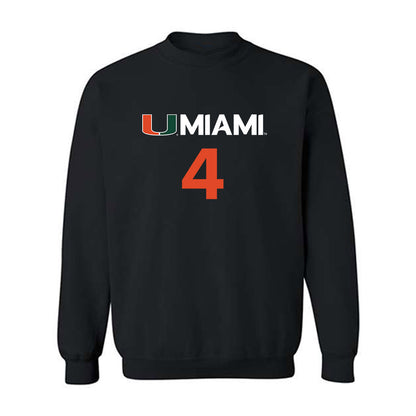 Miami - NCAA Men's Basketball : Isaiah Johnson-Arigu - Replica Shersey Crewneck Sweatshirt-0