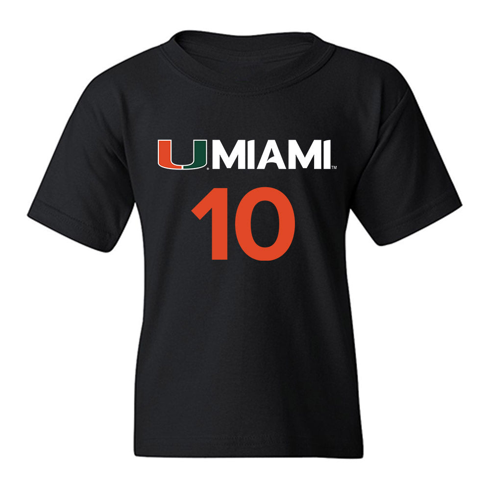 Miami - NCAA Men's Basketball : Paul Djobet - Replica Shersey Youth T-Shirt-0