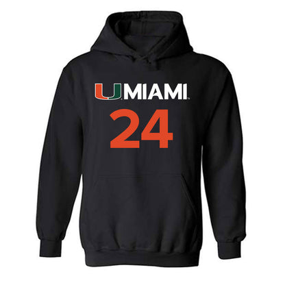 Miami - NCAA Men's Basketball : Nijel Pack - Replica Shersey Hooded Sweatshirt-0