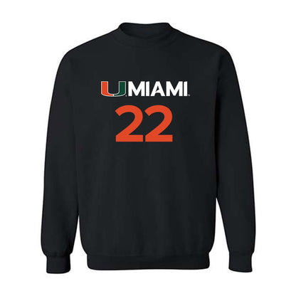 Miami - NCAA Women's Basketball : Simone Pelish - Replica Shersey Crewneck Sweatshirt-0