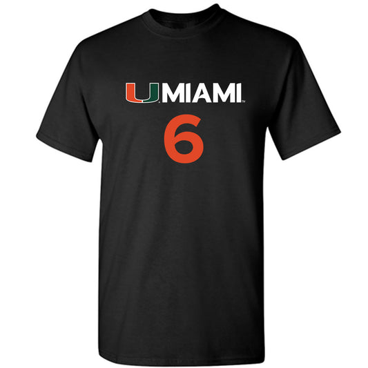 Miami - NCAA Men's Basketball : Treyvon Maddox - Replica Shersey T-Shirt-0