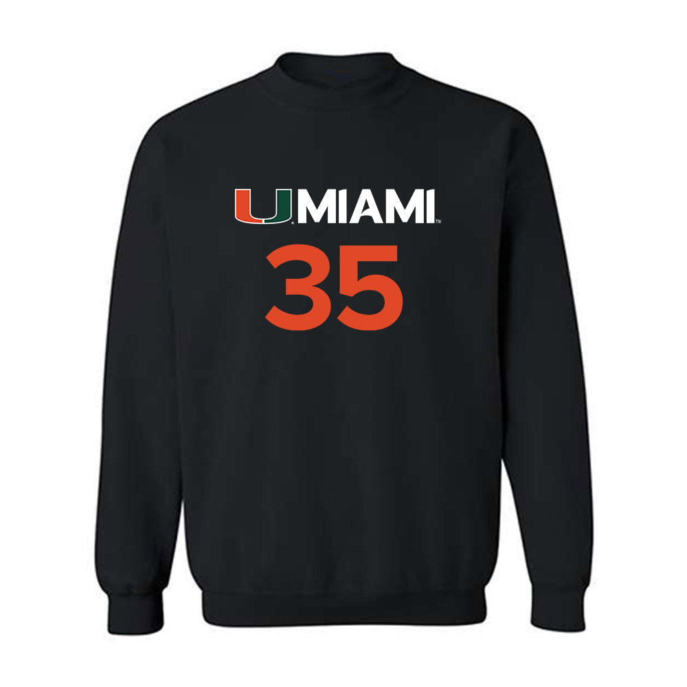 Miami - NCAA Men's Basketball : Dante Allen - Replica Shersey Crewneck Sweatshirt-0