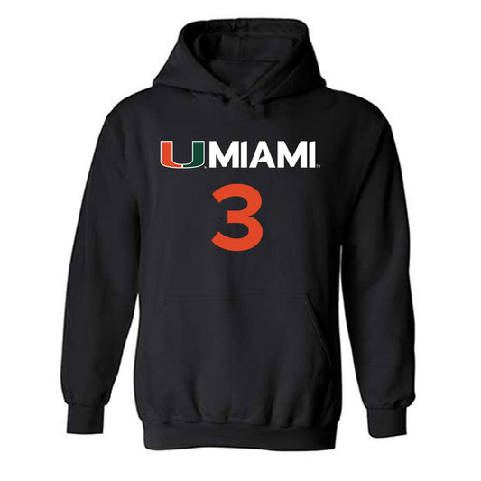 Miami - NCAA Women's Basketball : Soma Okolo - Replica Shersey Hooded Sweatshirt-0