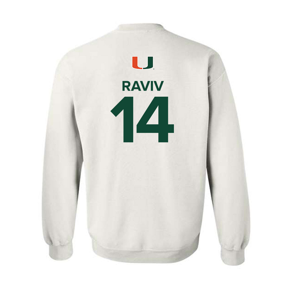 Miami - NCAA Women's Basketball : Gal Raviv - Replica Shersey Crewneck Sweatshirt-1
